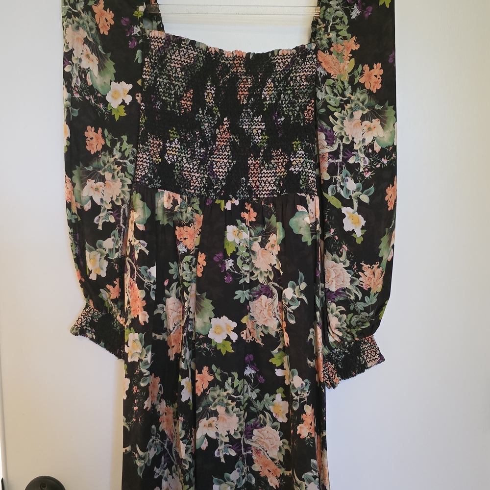 Alice + Olivia Multicolor Floral Long Sleeve Dress